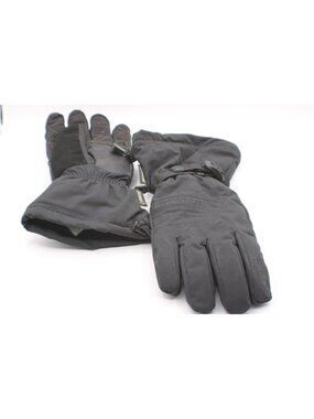 Spyder GoreTex Mens Black Winter Ski Gloves Adjustable Wrist Strap Zipper Pocket